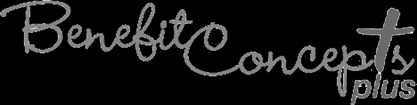 Benefit Concepts Plus Greyscale Logo